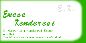 emese kenderesi business card